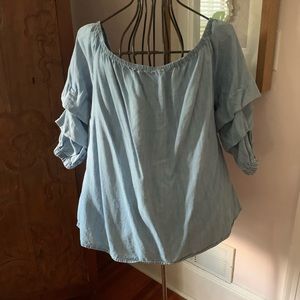 Lane Bryant Chambray Top